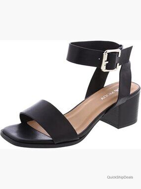 Chunky Block Low Heel Ankle Strap Open Toe Dress Sandals